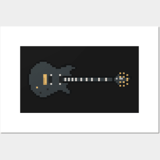 Pixel Black Addiction PRS Guitar Posters and Art